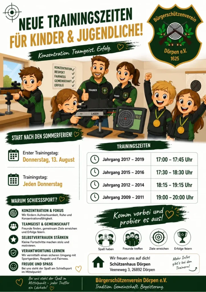 Training Kunder und Jugendschießgruppe